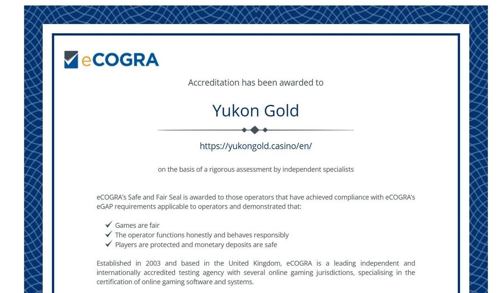 Yukon Gold Casino Review - 2026