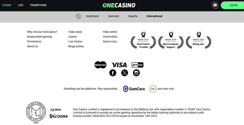 One Casino Review - 2026