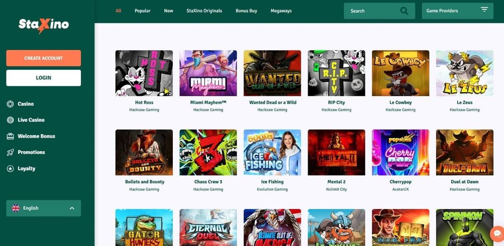 Staxino Casino Review - 2026