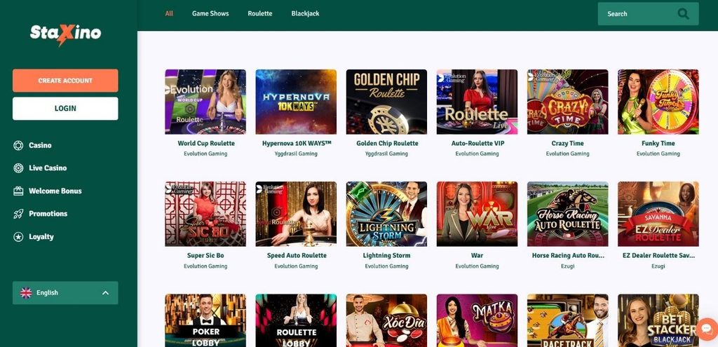 Staxino Casino Review - 2026